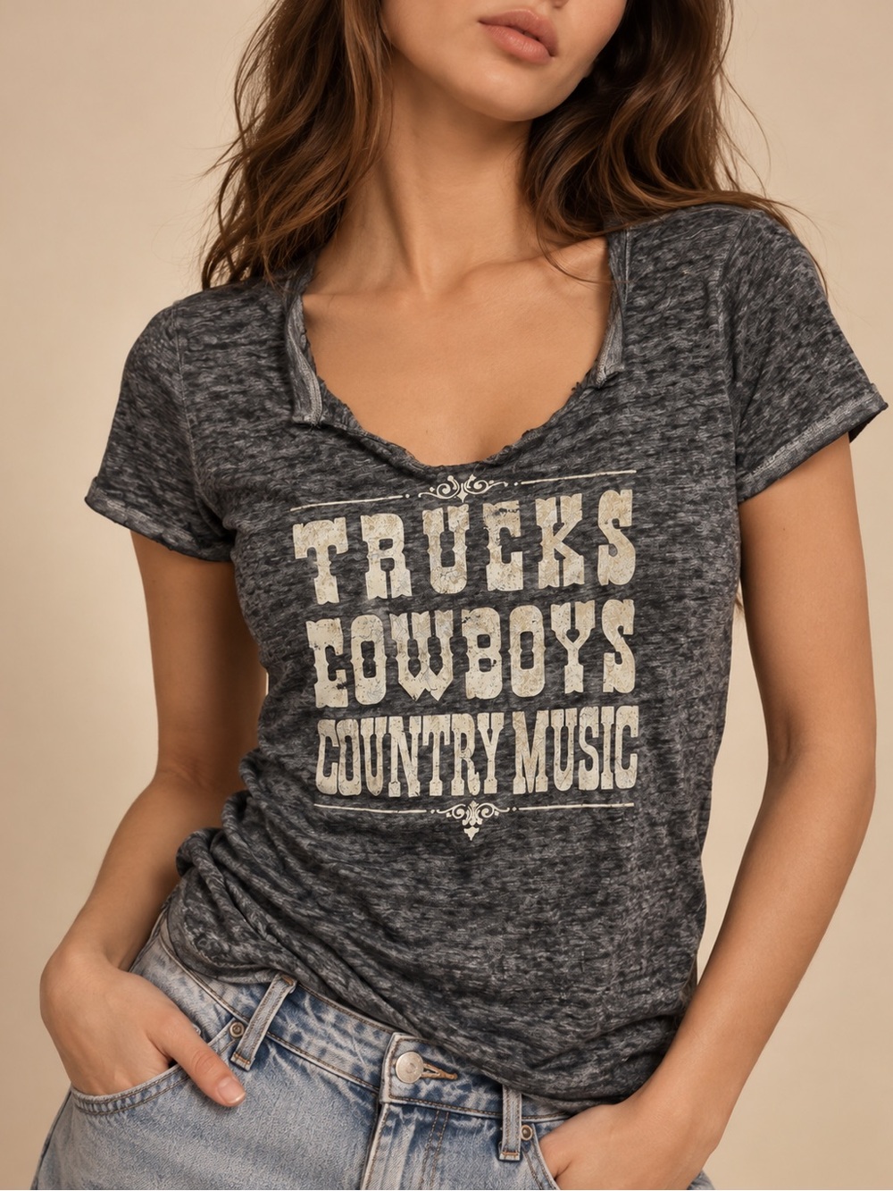 Maurices Trucks Cowboys Country Music Graphic Tee Small